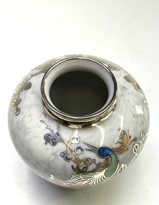 Lot 837 - A mid century Veyhl silver overlay porcelain...