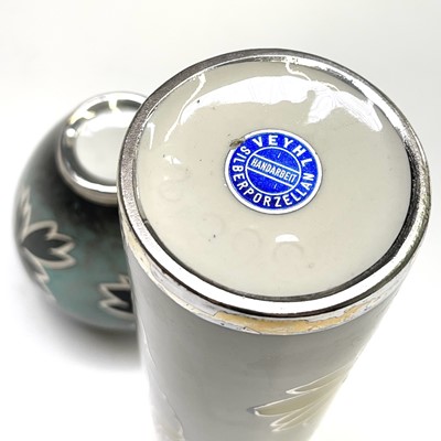 Lot 837 - A mid century Veyhl silver overlay porcelain...
