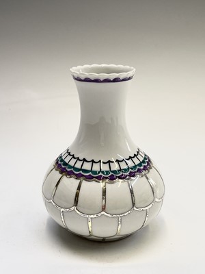 Lot 837 - A mid century Veyhl silver overlay porcelain...