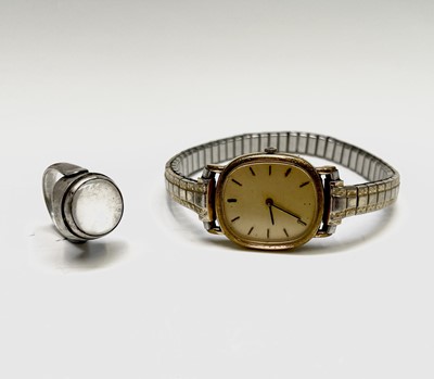 Lot 266 - A ladies quartz Longines wristwatch and a...