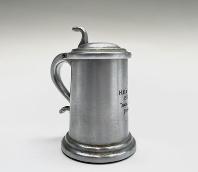 Lot 63 - A Dunhill lighter in the form of a pewter...
