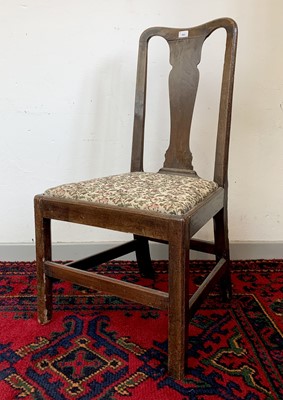 Lot 363 - An 18th century single walnut side chair, the...