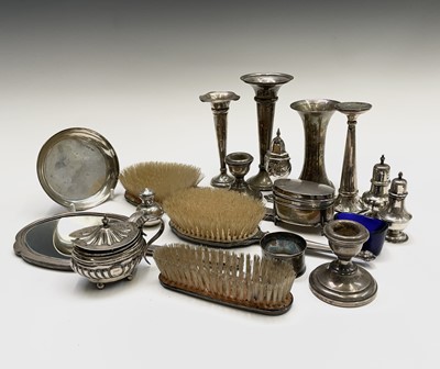 Lot 455 - Silver condiments, etc. 9.8oz weighable silver...