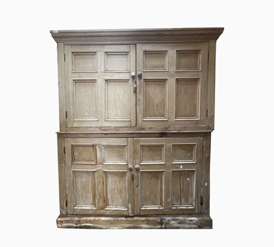 Lot 378 - A pine kitchen cupboard, early 20th century,...