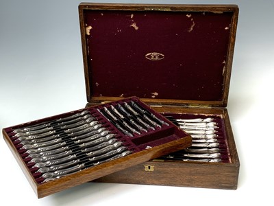 Lot 349 - A good quality suite of knives by Joseph...