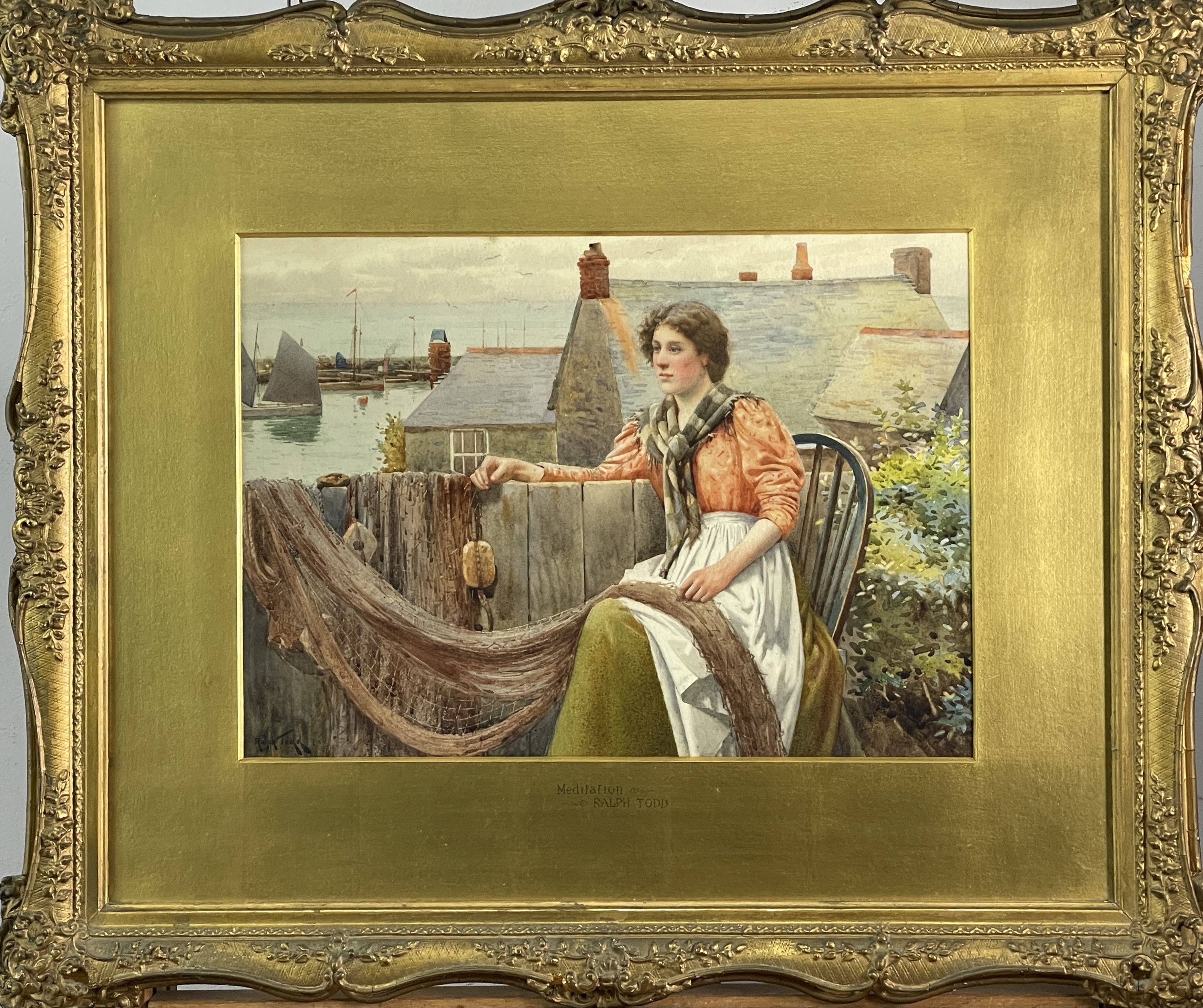Lot 116 - Ralph TODD (1856-1932) Meditation, Newlyn