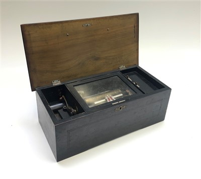 Lot 235 - A Swiss music box, 19th century, playing 12...