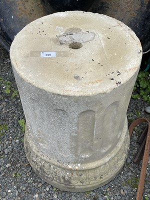 Lot 399 - A reconstituted stone circular column of...