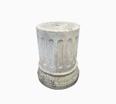 Lot 399 - A reconstituted stone circular column of...