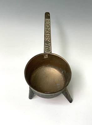 Lot 433 - An 18th century bronze skillet, the handle...