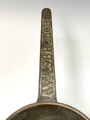 Lot 443 - An 18th century bronze skillet, the handle...