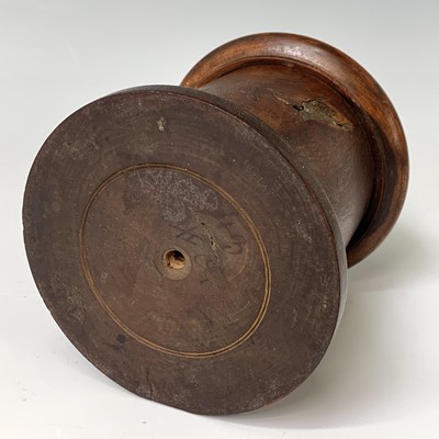 Lot 456 - A 19th century treen string box, of circular...