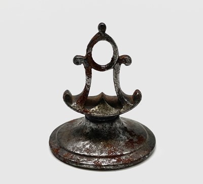Lot 89 - An 18th-century steel seal with an armorial...