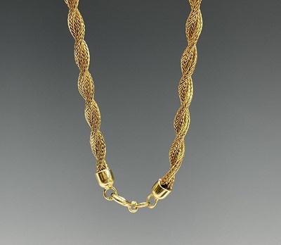 Lot 6 - A 9ct gold rope twist necklace 44cm 11.8gm