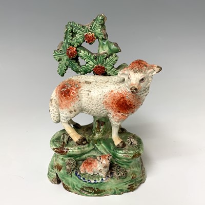 Lot 478 - A Ralph Salt Staffordshire bocage sheep group,...