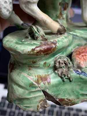 Lot 478 - A Ralph Salt Staffordshire bocage sheep group,...