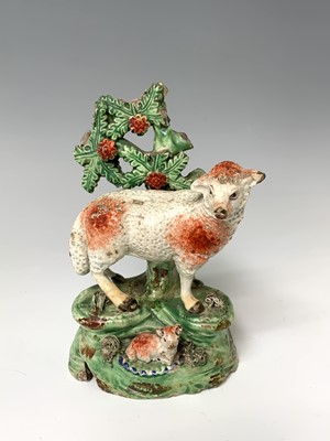 Lot 478 - A Ralph Salt Staffordshire bocage sheep group,...