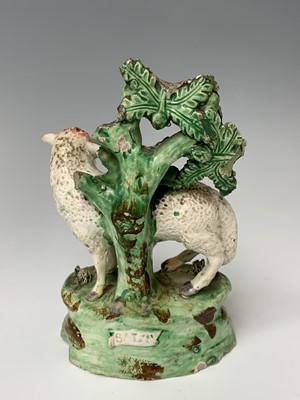 Lot 478 - A Ralph Salt Staffordshire bocage sheep group,...