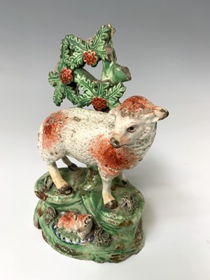 Lot 478 - A Ralph Salt Staffordshire bocage sheep group,...