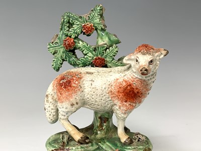 Lot 478 - A Ralph Salt Staffordshire bocage sheep group,...