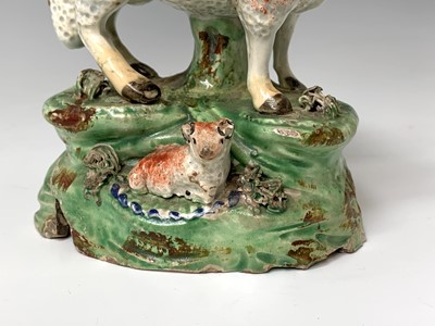 Lot 478 - A Ralph Salt Staffordshire bocage sheep group,...