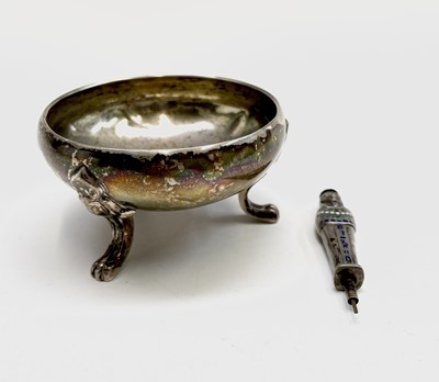 Lot 458 - A silver open salt, with Russian hallmarks, 49....