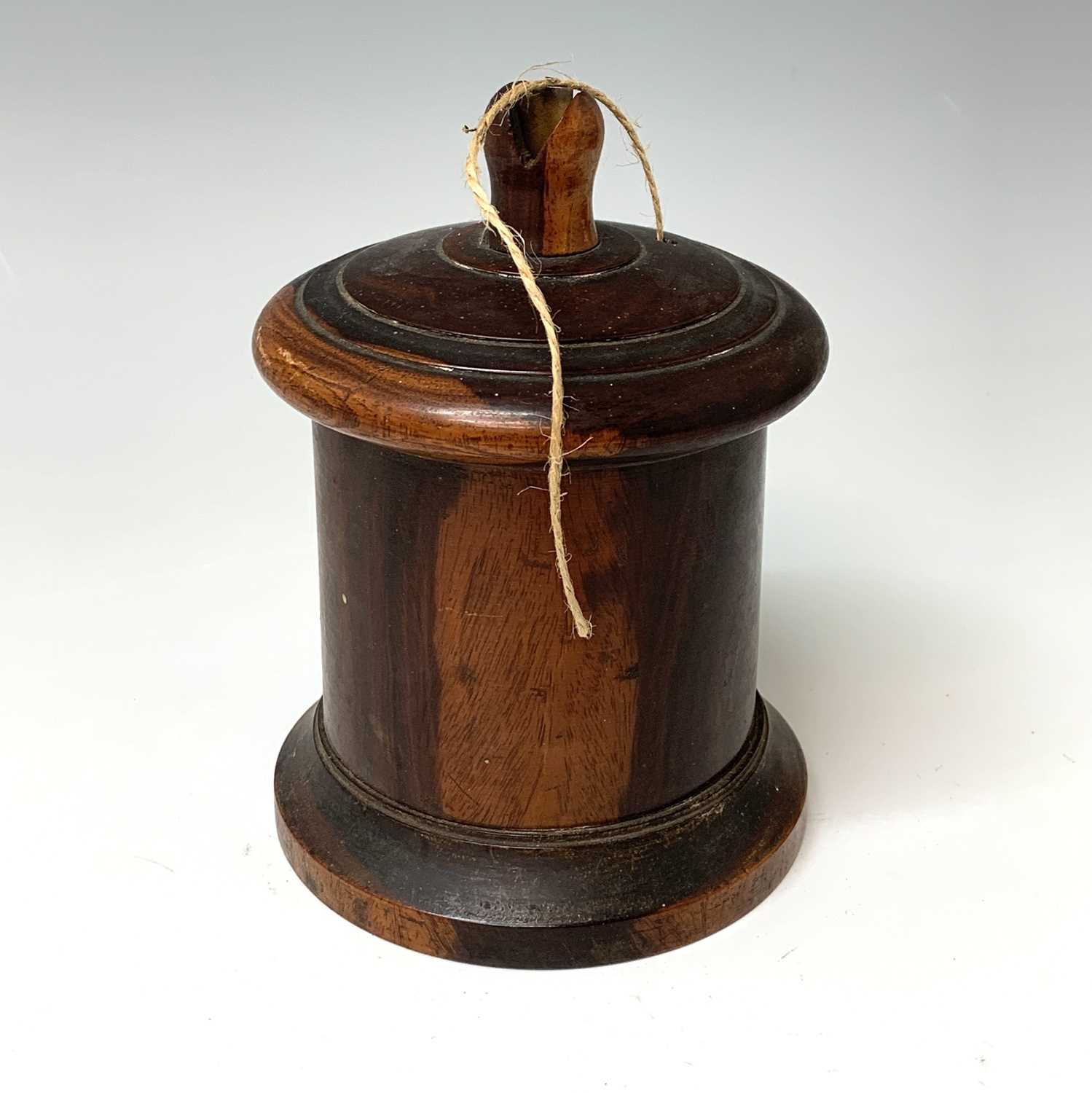 Lot 481 - A Victorian lignum vitae string box, of...