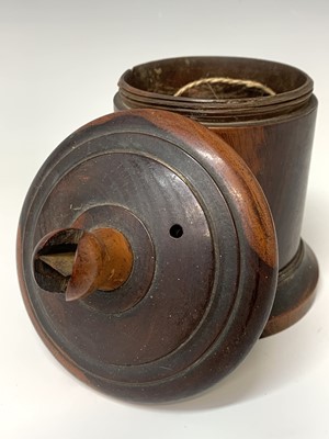 Lot 481 - A Victorian lignum vitae string box, of...