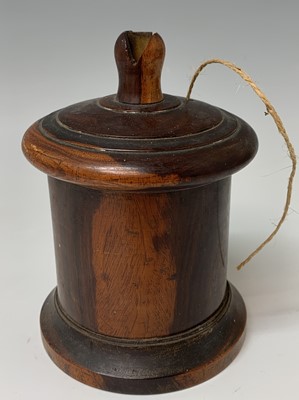 Lot 481 - A Victorian lignum vitae string box, of...