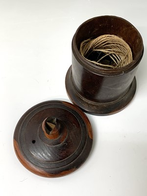 Lot 481 - A Victorian lignum vitae string box, of...