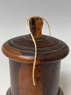 Lot 481 - A Victorian lignum vitae string box, of...