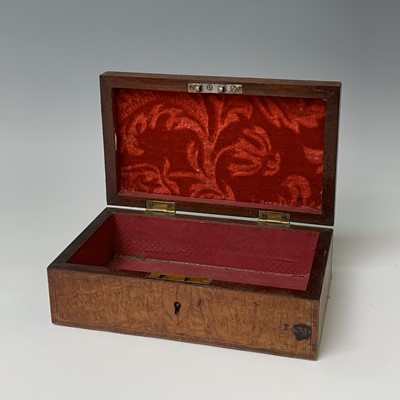 Lot 483 - A Victorian burr walnut rectangular box, the...