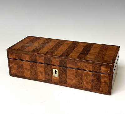 Lot 494 - An early 19th century burr walnut banded,...