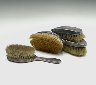 Lot 442 - Four silver mounted brushes