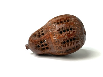 Lot 500 - A 19th Century carved coquilla nut pomander,...