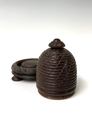 Lot 505 - A 19th century treen string box, in the form...