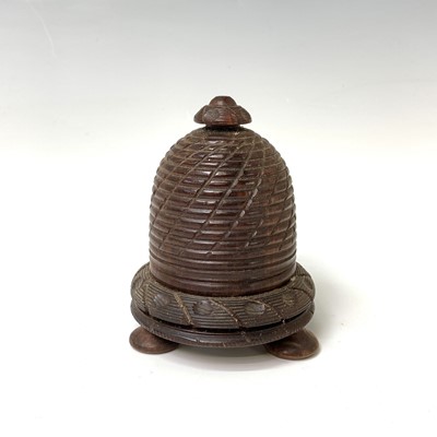 Lot 505 - A 19th century treen string box, in the form...