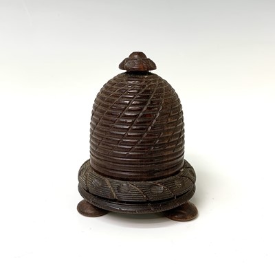 Lot 505 - A 19th century treen string box, in the form...