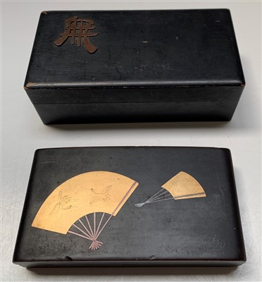 Lot 749 - Two Japanese boxes, one cedar lined, the other...