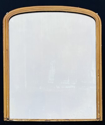 Lot 3063 - A Victorian overmantel mirror, in a swept...