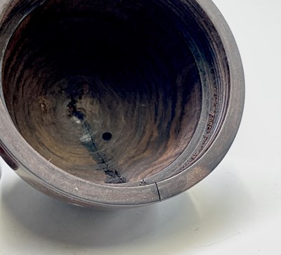 Lot 520 - A 19th century lignum vitae egg-shaped string...