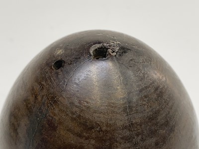 Lot 520 - A 19th century lignum vitae egg-shaped string...