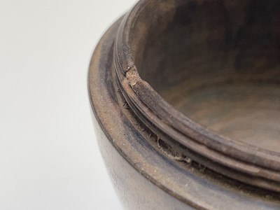 Lot 520 - A 19th century lignum vitae egg-shaped string...