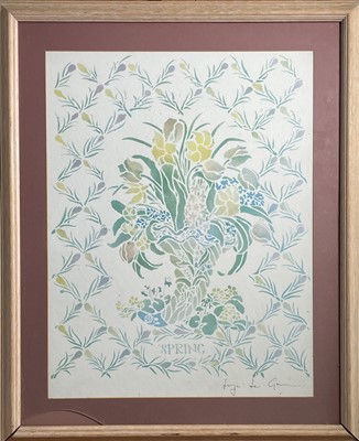 Lot 256 - Lyn LE GRICE, a set of stencilled pictures of...