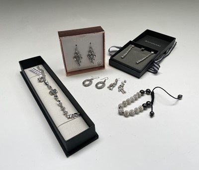 Lot 161 - A pair of Mestigé drop earrings set with...
