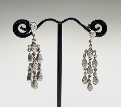 Lot 161 - A pair of Mestigé drop earrings set with...