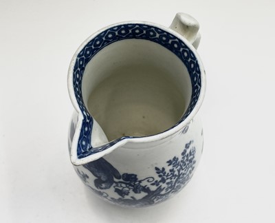 Lot 800 - A Worcester blue and white jug, circa 1780,...