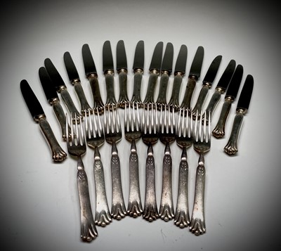 Lot 416 - A suite of Mappin & Webb silver plated cutlery...