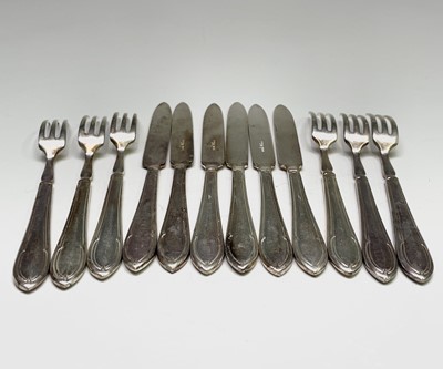 Lot 416 - A suite of Mappin & Webb silver plated cutlery...