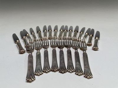 Lot 416 - A suite of Mappin & Webb silver plated cutlery...